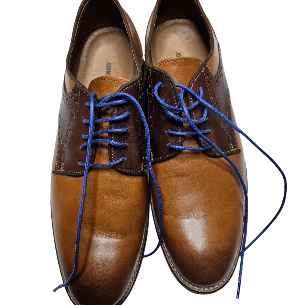 Johnston & Murphy Shoes Men's 9 Wide Brown Leather Conard Saddle Lace Up 20-3316 - Picture 5 of 5